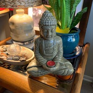 *SOLD* Glazed Ceramic Buddha Statue Purchased at Homegoods
